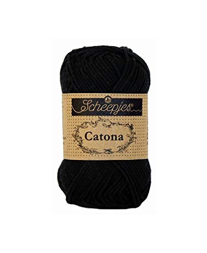 Scheepjes Yarn Catona 100 Gram (110 - Jet Black)