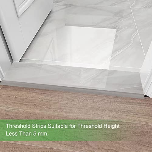 Floor Transition Strip Self Adhesive,Carpet To Tile Transition Strip,Vinyl Carpet & Flooring Transitions Edging Trim Strip,For Threshold Transitions Less Than 5Mm In Height,Wood To Tile(6.56Ft Grey) #TOP3