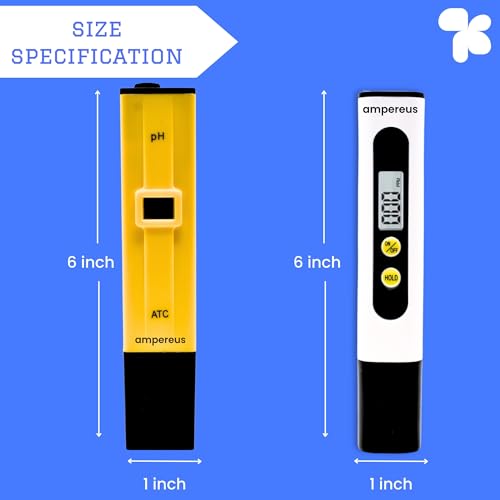Image of AMPEREUS Digital TDS Meter with pH meter combo for water testing, Water Testing Kit With Solution, Water Purity tester for home, commercial uses