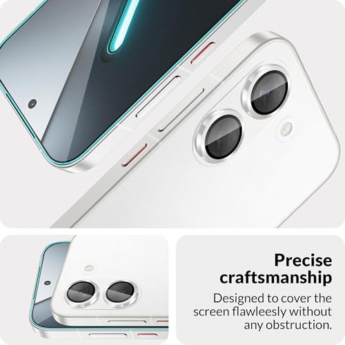 Image of FIRST MART Tempered Glass for Poco X8 Pro 5G with Silver Camera Ring Guard & Installation Kit | HD Clear Edge-to-Edge Screen Protector, Scratch Resistant, Case-Friendly | Pack of 1