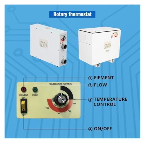 Calentador de piscina termostático digital con alta eficiencia, control de temperatura y tiempo ajustable para piscinas