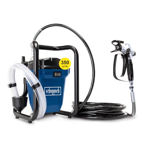 Scheppach Sistema de pulverización de pintura sin aire ACS3000 750 W máx.207 bar Radio de 7,6 m, caudal de 1,1 l / min, pistola de pulverización con sistema de pintura