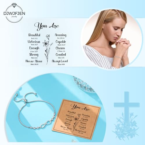 Image of Infinity Cross Bracelet Christian Gifts for Women Girls Easter Religious Gifts