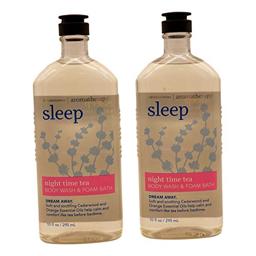 Bath and Body Works Aromatherapy Sleep Night Time Tea Body Wash Foam Bath 10 Ounce Full Size Retired Fragrance