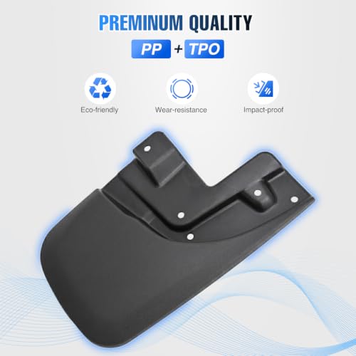 Image of Nilight Mud Flaps Splash Guards for Toyota Tacoma 2005-2015 | No Drilling Precision Fit, Heavy Duty All Weather Protection, Front & Rear Set