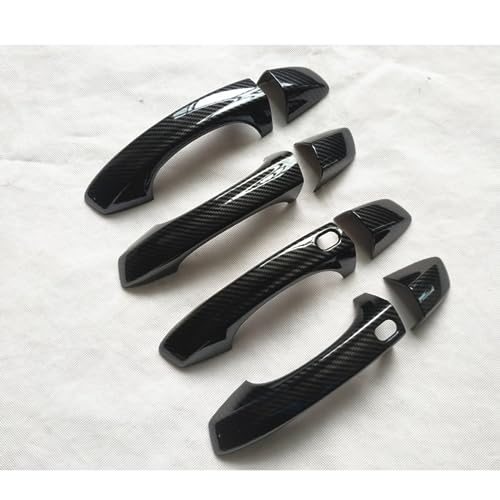 Garniture de couvercle de poignée de porte carbone pour VW T-Roc R Line 2019-2020