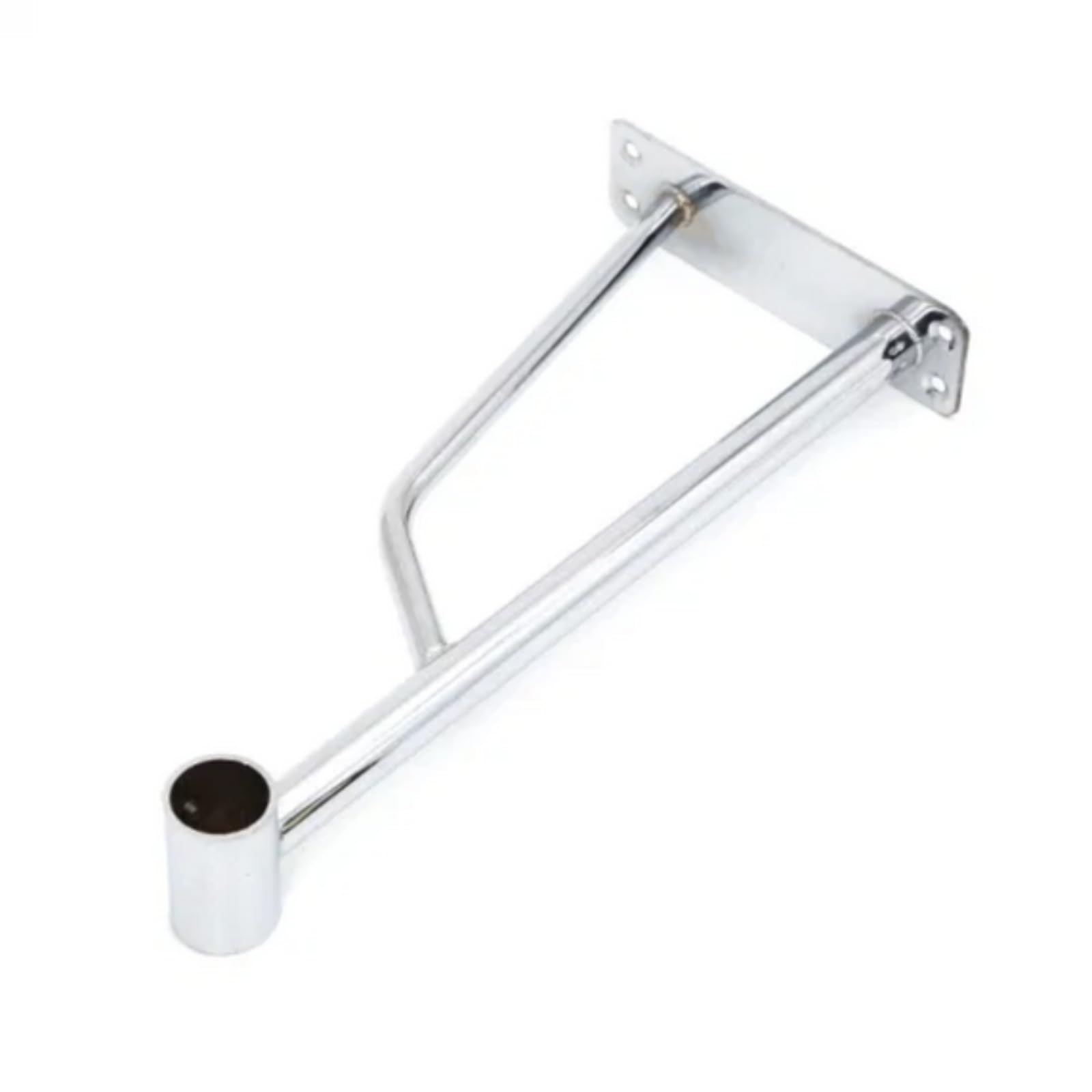 Lince Display Limited 25Mm Heavy Duty Wall Fix Chrome Support Arm Bracket For 25Mm Tube, Projection Bracket, Walk In Wardrobe Chrome Tubing Hanging Rail (1 Projection Bracket).