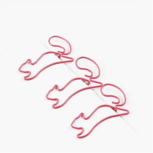 Squirrel Shape Paper Clips Funny Paperclips Bookmarks Planner Clips Fun Office Supplies Gifts for Women Coworkers (24)