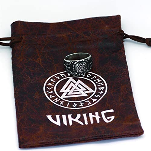 Bague Valknut en acier inoxydable : bijou Viking Odin d'exception