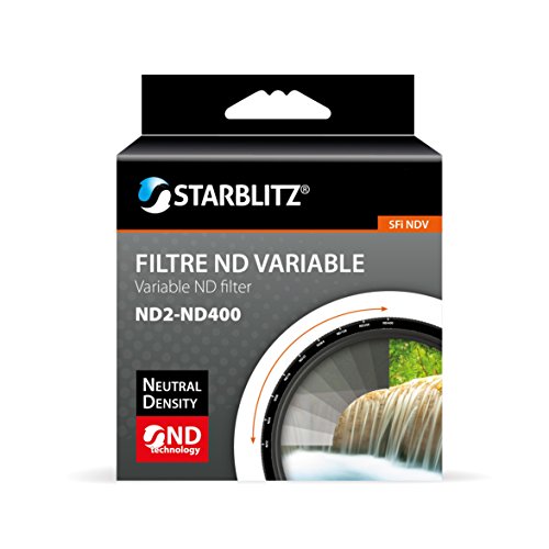 Filtro degradado variable ND2 a ND400 Starblitz sfindv49 para objetivos de 49mm en color negro