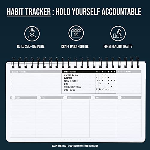 Weekly Planner 2023-2024 (Undated) | Daily Weekly Monthly Planner Productive Weeks | Academic Planner | Organizers For Office Work, College | Week At A Glance Planners | For Men And Women #TOP4