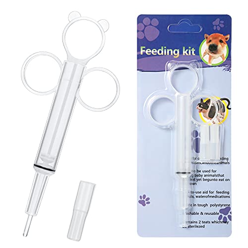 2 Pieces Pet Pill Tablet Syringe With Safety Soft Tip Small Animal Pill Shooter Pet Pill Feeding Dispenser Reusable Pet Pill Feeder Pet Piller Gun Tool Kit For Cats Dogs Birds, White #TOP6