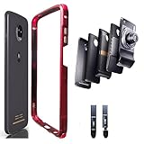 Woluki for Moto Z3 Bumper Case, No Back Design Compatible with Moto Mods, Aluminum Metal Bumper Protection Frame Phone Case for Motorola Moto Z3 / Z3 Play (Red)
