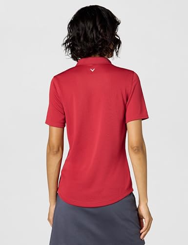 Callaway Women's Short Sleeve Opti-Dri Stretch Core Performance Golf Polo Shirt, Moisture-Wicking (Available in Plus), Chili Pepper, Large - image 4