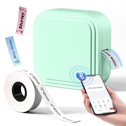 Image of Label Maker Machine with Tape, Mini Label Maker with Lots of Style Templates for Home Office School, Small Label Printer Compatible with iOS Android