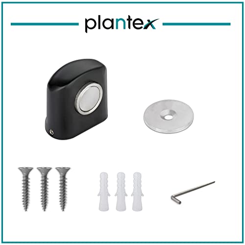 Image of Plantex Magnet Door Stopper /Gate Stopper for Main Door /Door Magnet Stopper for Bathroom /Office /Hotel /Stops for Door - (193-Black)