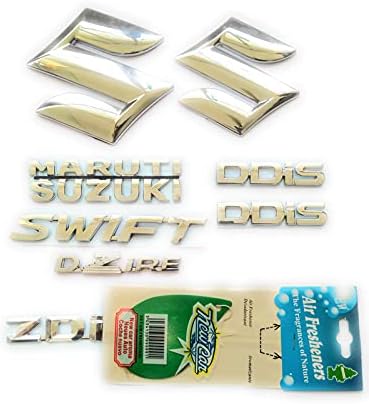 Car Monogram Symbol Wrap Decal Sticker Emblem Badge Logo Full Kit 24 with Perfume Compatible with M-aruti S-WIFT D-ZIRE 2008-2017