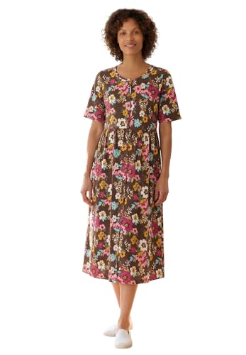 Woman Within Button-Front Elbow-Sleeve Knit Dress