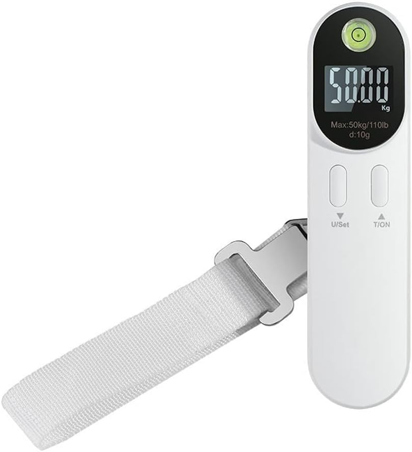 Luggage Scale, Digital Fish Scale, Hooking Scale Portable Luggage Scale, Electronic Scale, Travel Bag, Hand Held Scale, Hanging Scale(White)