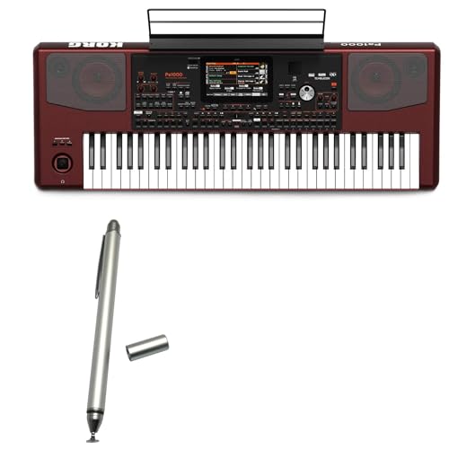 BoxWave Stylus Pen Compatible with Korg Pa1000 - DualTip Capacitive Stylus, Fiber Tip Disc Tip Capacitive Stylus Pen - Metallic Silver