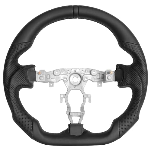 Full Leather Steering Wheel for Nissan 370Z 2008-2022,Nappa Perforated Anti-Slip Perforated Leather Grip for 370Z