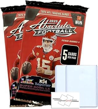 Cartes NFL Absolute Football Gravity Pack avec protection Toploader et aimant collector