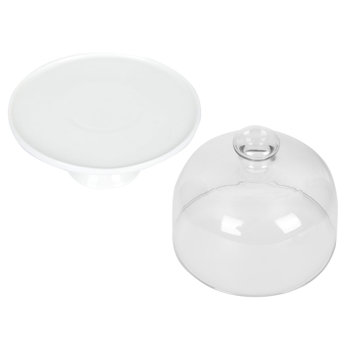 OUNONA Soporte Decorativo para Pasteles y Postres, Cerámica de Color Claro