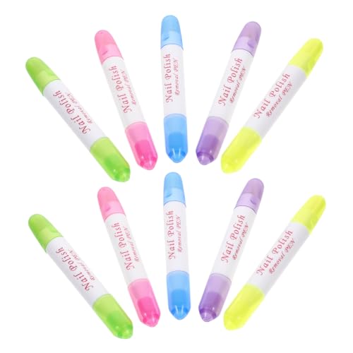 AUTSUPPL Refillable Nail Polish Cleaning Pens 10pcs Correction Tool for Fingernail Polish