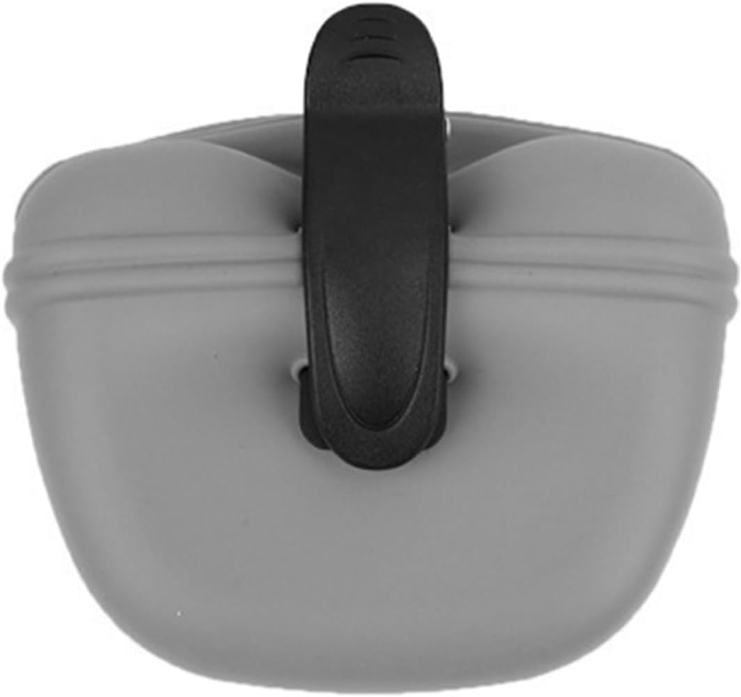 Alnicov Treat Bag for Dogs,Dog Food Bag Made of Silicone,Training Pouch,Reward Food,Large Capacity, Dog Food Bag,Silicone Bag with Belt Clip,Food Bag