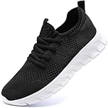 Trainers for Men Shoes Running Slip on Sneakers Hiking Tennis Walking Gym Training Casual Workout Black Shoe Size 9.5