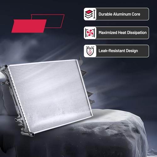 Image of BDFHYK 13273 Aluminum Radiator for Volkswagen Jetta 13-16 and Passat 12-15