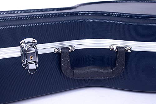 Image of Crossrock ABS Molded Banjo Case for 5-String Resonator & Gibson Tenor | Backpack Style, Locking Latch, Plush Interior - Lightweight Hardshell Protection-Blue (CRA861BJBL)