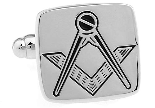 Mancuernillas clásicas KnBoB para hombre en plata miniatura 3