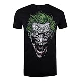 DC Comics Camiseta Joker para Hombe, Negra, L