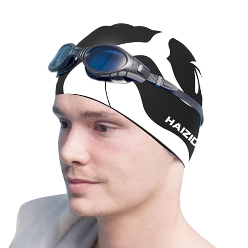 Gorro de natación de Silicona - Gorro de Silicona | Cómodo Gorro de baño, elástico y Ligero, Mantiene el Cabello seco para Cabello Rizado, Corto, Mediano y Largo.