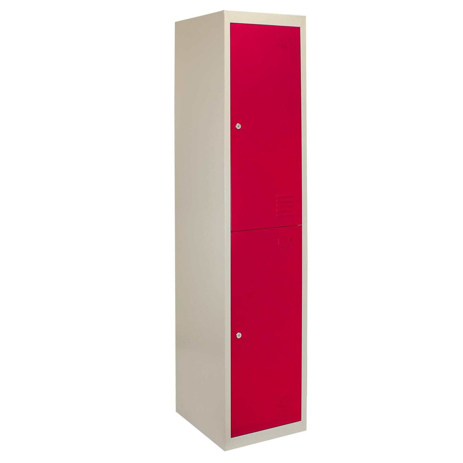 Monster Racking 3 Casiers à 2 Portes en métal, à Plat Rouge & Gris Métal Verrouillable Vestiaire Salle de Sport