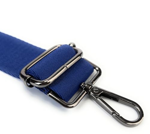 Image of Purse Strap Replacement for Crossbody Bags & Handbags | Premium Webbing with Gunmetal Black Hardware Clip-On Installation Adjustable Length Comfortable Wide Guitar Style Strap