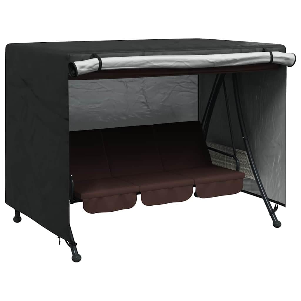 vidaXL Outdoor Swing Cover Black 220 x 150 x 150 cm 210D Oxford Fbric, Garden and Terrace, Durable UV-Resistant, Waterproof Cover, Outdoor Swing Protection, Eco-Friendly Furniture Shield