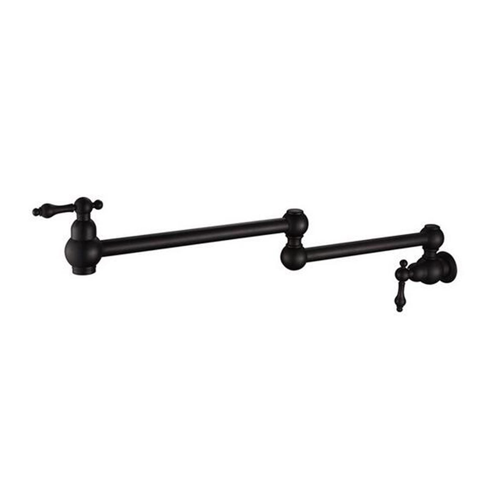Pote de latón macizo Puntas relleno doble articulación la pared del montaje en olla grifo(Nero)