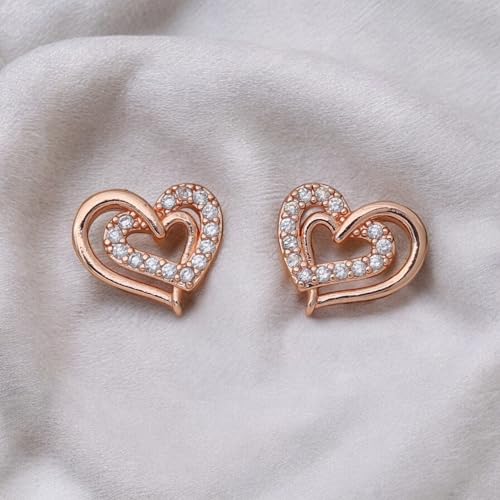 Image of Nilu's Collection Daily Use, Light Weight Cubic Zircon Stud Earrings| Perfect for baby girls, office goers