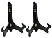 BANBERRY DESIGNS Black Wooden Easels Premium Quality Plate Holder Folding Display Stand Set 2 Pieces - 11 Inch