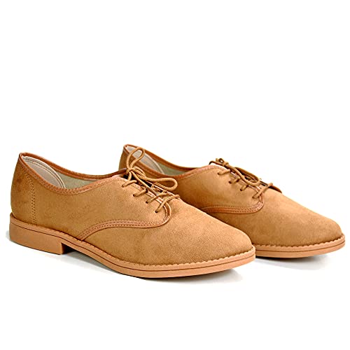 Sapato Beira Rio Oxford Camurça Bico Fino 4170300C Tamanho:38;Cor:Marrom;Genero:Feminino