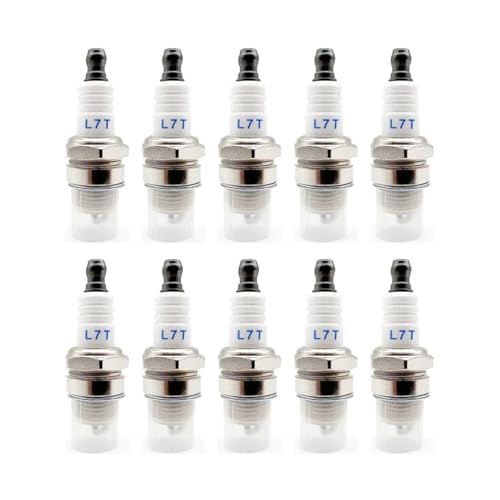 Lot de 10 bougies d'allumage pour moteur de débroussailleuse et tronçonneuse