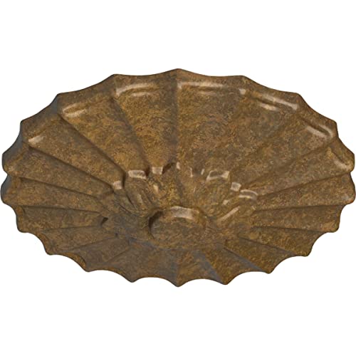 Image of Ekena Millwork CM09SHRZS 9 inchOD X 1 3 /8 inchP Shakuras Ceiling Medallion Fits Canopies Up to 1 3 /8 inch, Rubbed Bronze