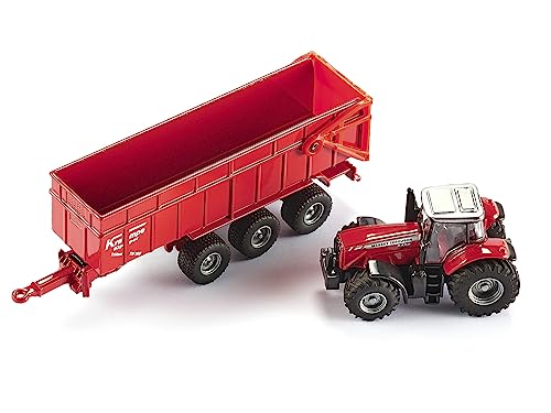 Tractor Massey Ferguson 8480 Dyna VT con Remolque 1/87 miniatura 6