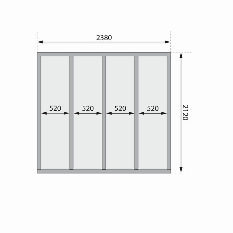 Karibu Sauna Extérieur Quadro 1 Plus 4-6 Places Bois Massif 38mm 4,2m² Porte Verre Bronzé Plancher Inclus 242,5x175x205cm
