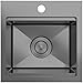 Blck Bar Kitchen Sink Drop in Workstation Sink 15 inch 16 Gauge - Craena,15x15 Inch Stainless Steel Sink Topmount Kitchen Sink Single Bowl