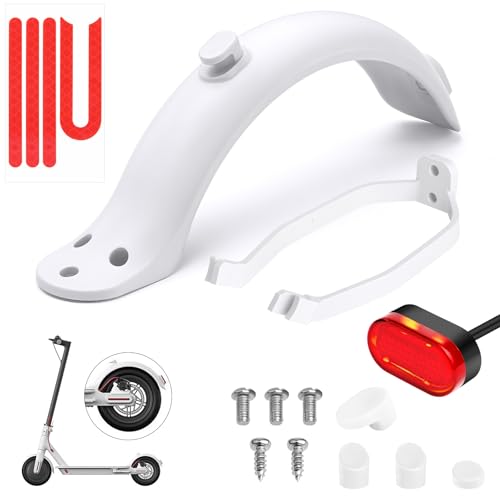 Ainiv Guardabarros Trasero para Scooter y Patinete Electrico(Blanco)