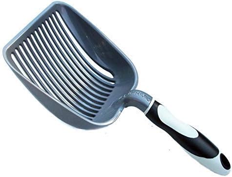 Sifter w/ Deep Shovel Cat Litter Scoop - Designed by Cat Owners - Durable Plastic Cat Litter Scooper for Litter Box - Lifetime Warranty. Solid Strong Handle. By iPrimio. Patented Kitty Litter Scoop