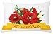 ABAKUHAUS Ciao Mondo Federa Fodera Cuscino, Ciao Mondo Fiori di Primavera, Copricuscino Quadrato Decorativo, 65 cm x 40 cm, Multicolore